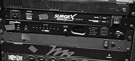 Subsection of an Audio Equipment rack